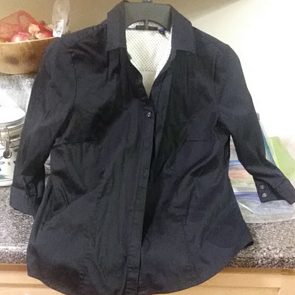 Sz small black button down shirt